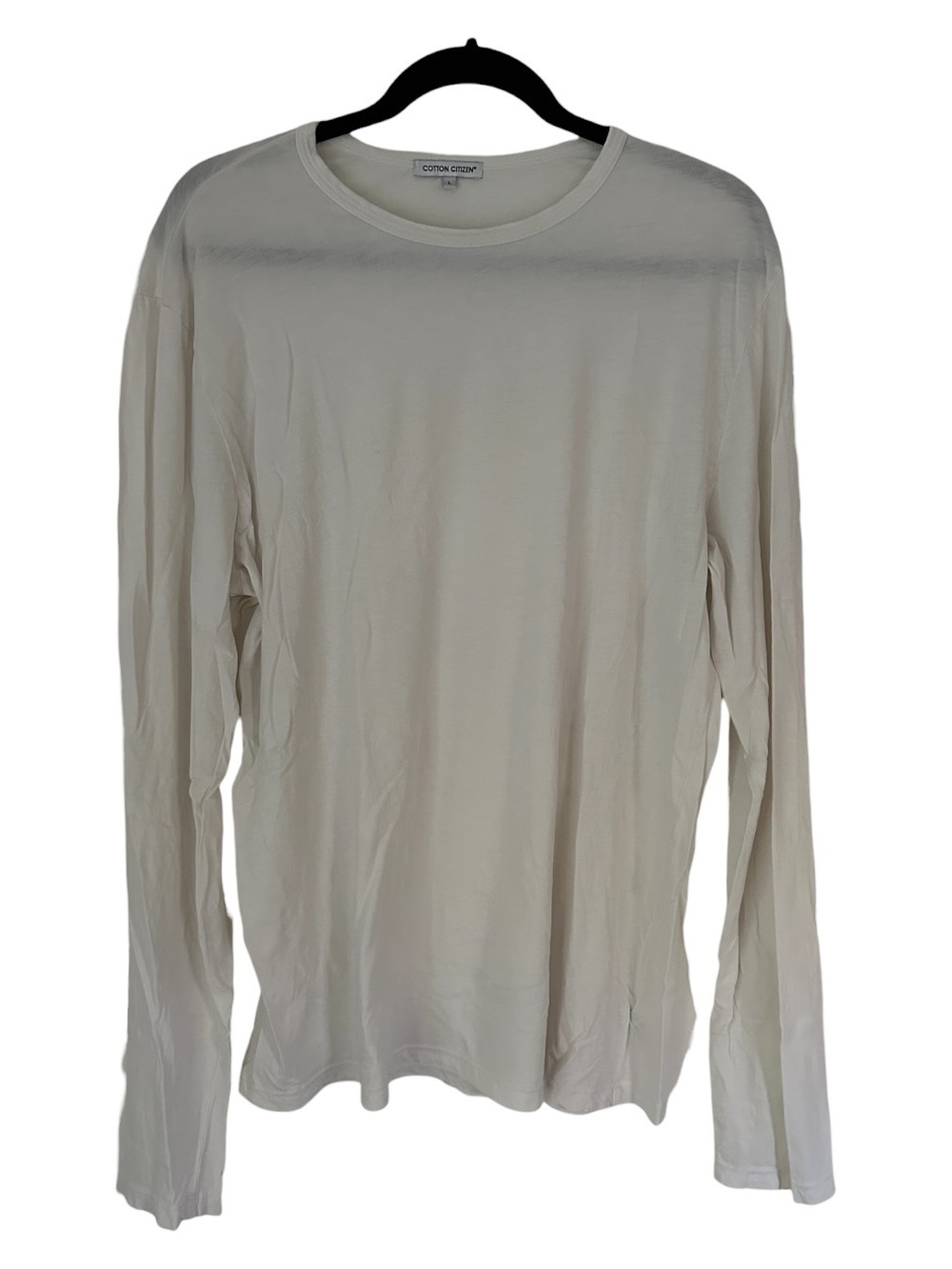 Cotton Citizen Men’s Long Sleeve White Crewneck Tee